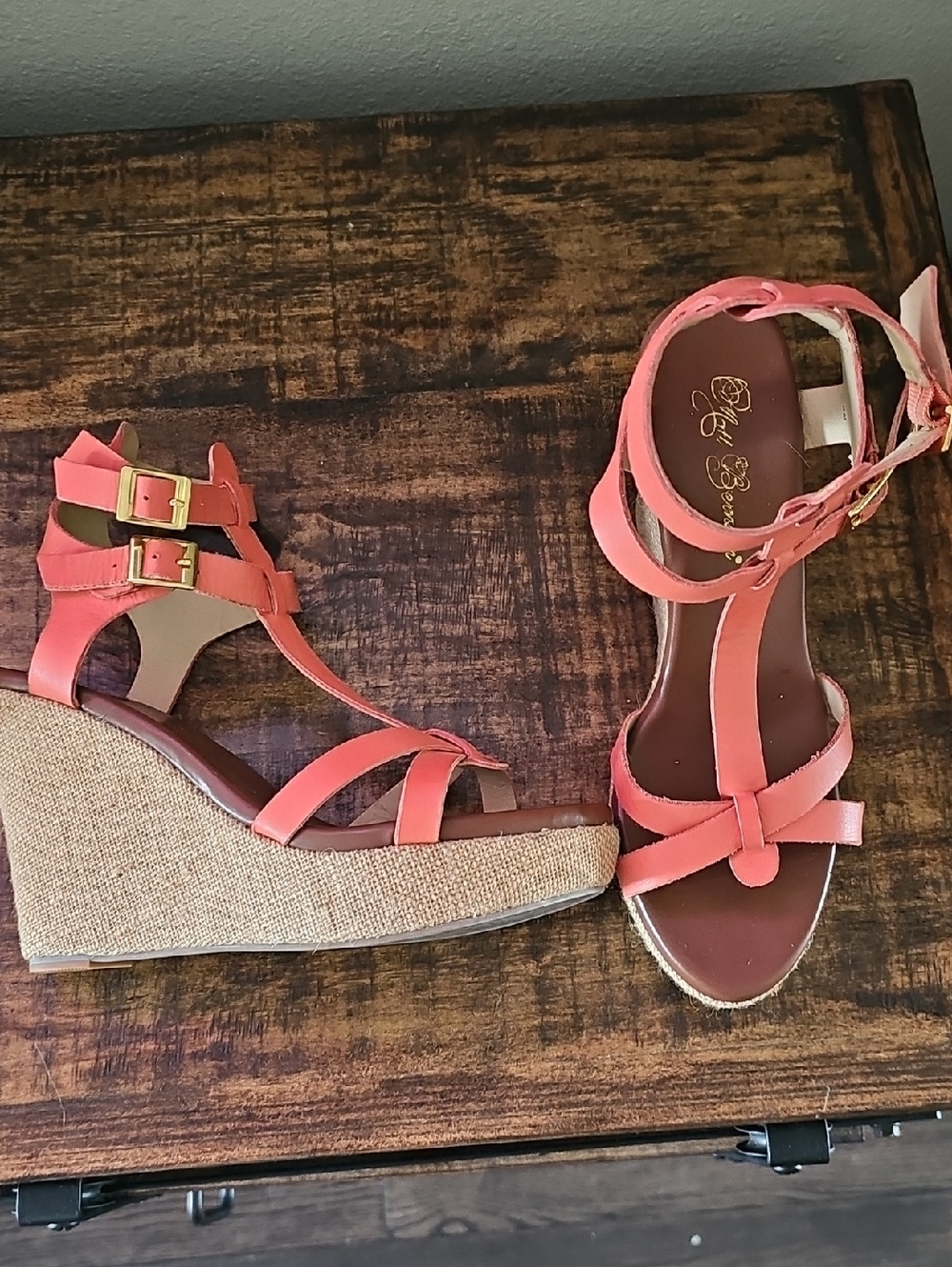 Matt Bernson Coral Strappy Wedge Sandals - Size 9